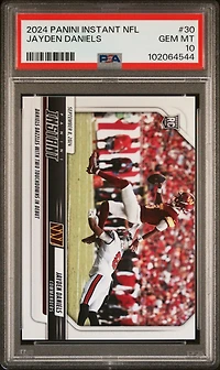 2024 Panini Instant Nfl 30 Jayden Daniels PSA 10