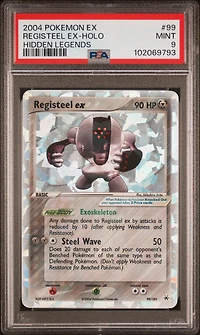 2004 Pokemon Ex Hidden Legends 99 Registeel Ex-holo PSA 9