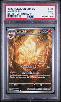2023 Pokemon Obf En-obsidian Flames 199 Ninetales Illustration Rare PSA