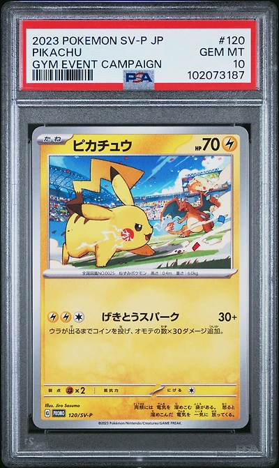 Pokemon Japanese Sv-p Promo Pikachu Gym Event Campaign PSA