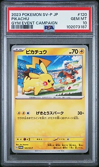 Pokemon Japanese Sv-p Promo Pikachu Gym Event Campaign PSA