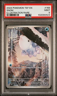 2024 Pokemon Tef En-temporal Forces 168 Snom Illustration Rare PSA
