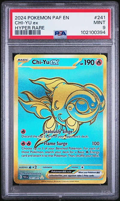 2024 Pokemon Paf En-paldean Fates 241 Chi-yu Ex Hyper Rare PSA
