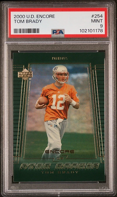 2000 Upper Deck Encore 254 Tom Brady PSA 9