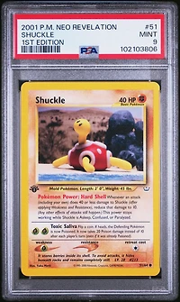 2001 Pokemon Neo Revelation 1st Edition 51 Shuckle PSA 9