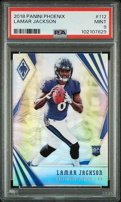 2018 Panini Phoenix 112 Lamar Jackson PSA 9