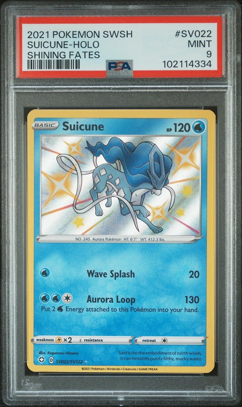 2021 Pokemon Sword & Shield Shining Fates Sv022 Suicune-holo PSA