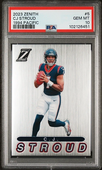 2023 Panini Zenith 1994 Pacific 5 Cj Stroud PSA 10