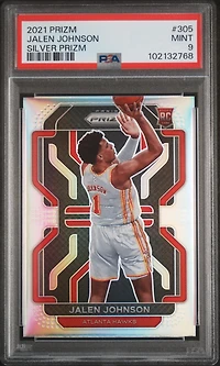 2021 Panini Prizm 305 Jalen Johnson Silver Prizm PSA 9