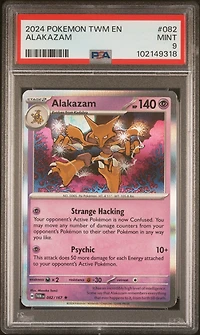 2024 Pokemon Twm En-twilight Masquerade 082 Alakazam PSA