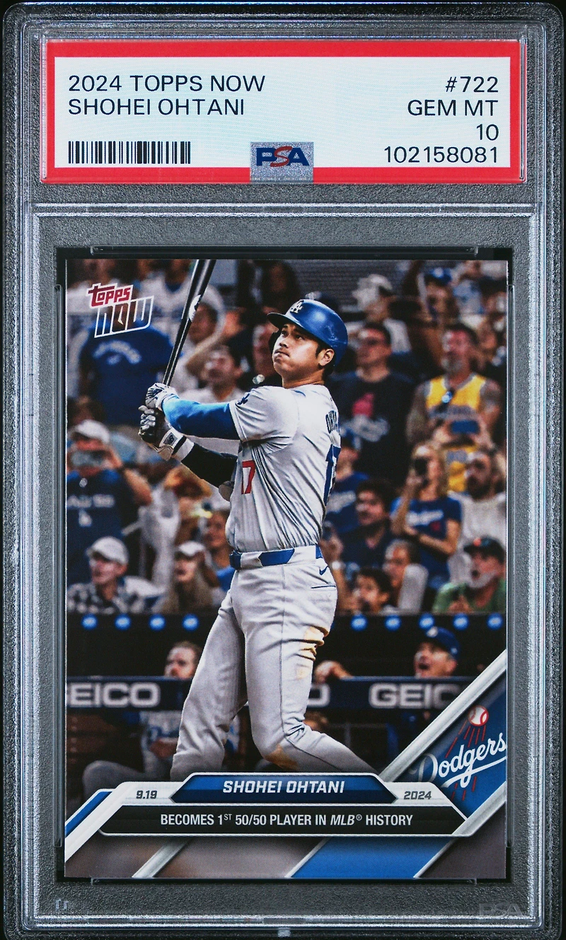2024 Topps Now 722 Shohei Ohtani PSA 10