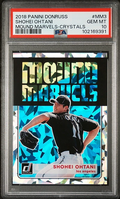 2018 Panini Donruss Mound Marvels Mm3 Shohei Ohtani Crystals PSA 10