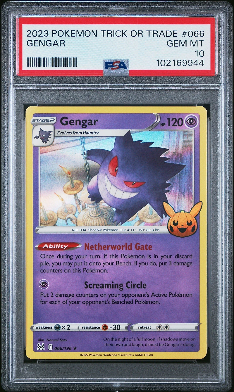 2023 Pokemon Trick Or Trade 066 Gengar PSA