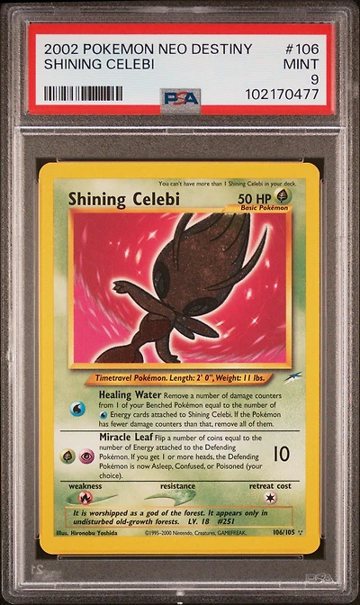 2002 Pokemon Neo Destiny 106 Shining Celebi PSA