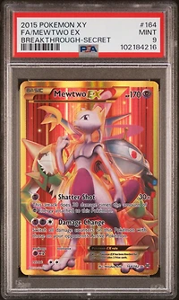 2015 Pokemon Xy Breakthrough Full Art/mewtwo Ex Secret PSA