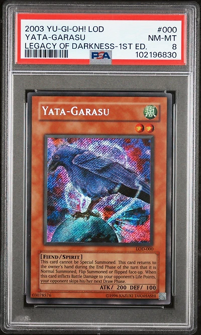 2003 Yu-gi-oh! Lod-legacy Of Darkness 000 Yata-garasu 1st Edition PSA