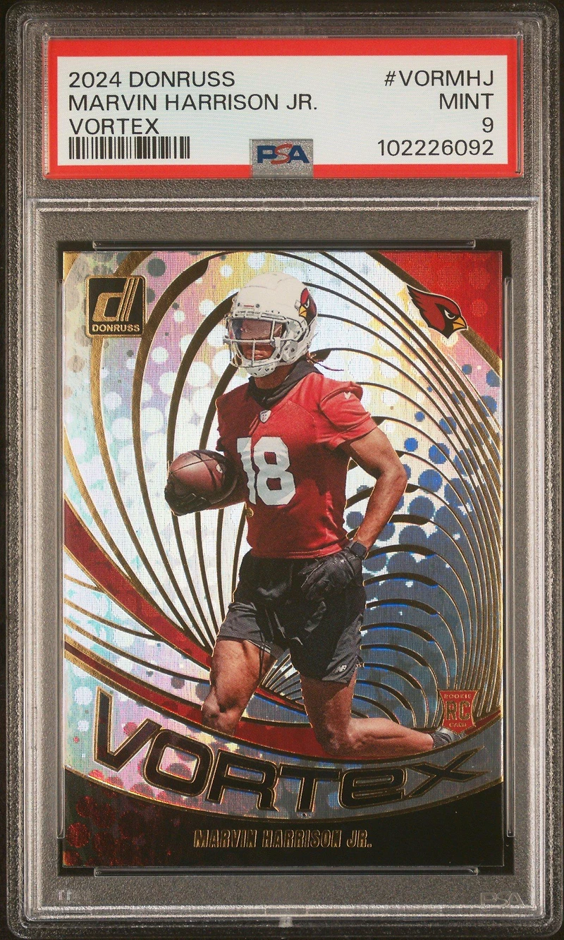 2024 Panini Donruss Vortex Vormhj Marvin Harrison Jr. PSA 9