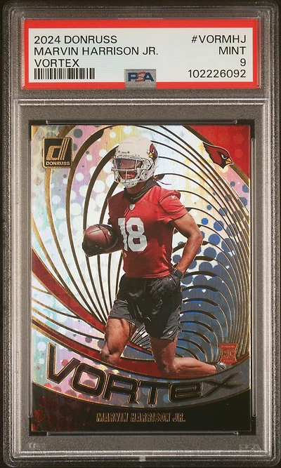 2024 Panini Donruss Vortex Vormhj Marvin Harrison Jr. PSA 9