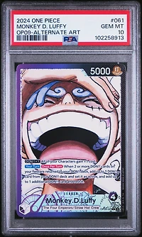 2024 One Piece Op09-emperors In The New World 061 Monkey D. Luffy Alternate Art PSA