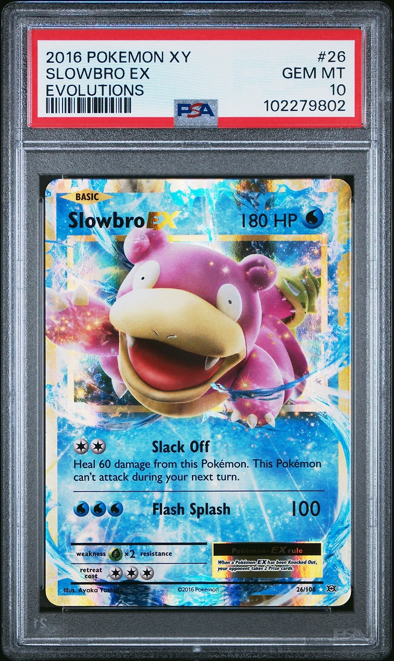 2016 Pokemon Xy Evolutions 26 Slowbro Ex PSA