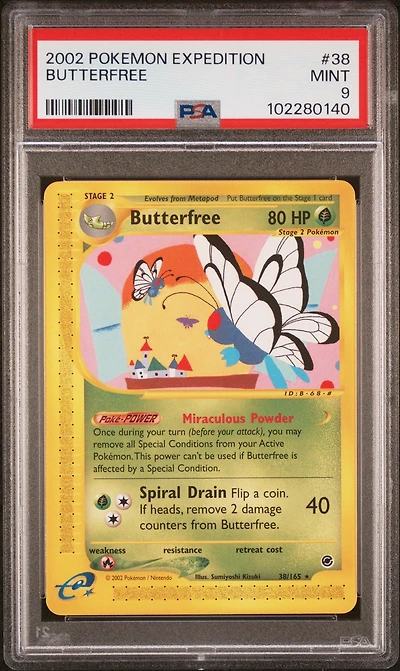 2002 Pokemon Expedition 38 Butterfree PSA