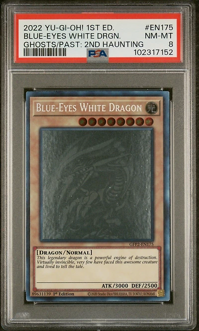 2022 Yu-gi-oh! Gfp2-ghosts From The Past: The 2nd Haunting En175 Blue-eyes White Dragon 1st Edition PSA