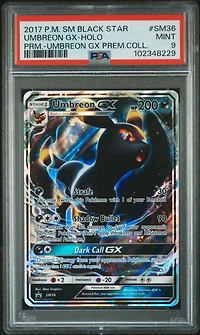2017 Pokemon Sm Black Star Promo Sm36 Umbreon Gx-holo Umbreon Gx Premium Collection PSA