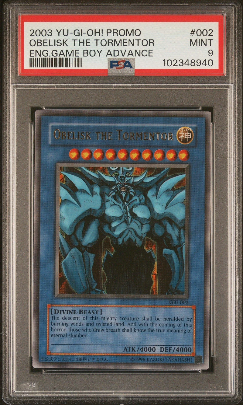 2003 Yu-gi-oh! Promo 002 Obelisk The Tormentor English Game Boy Advance PSA