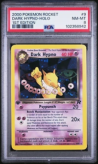 2000 Pokemon Rocket 9 Dark Hypno-holo 1st Edition PSA