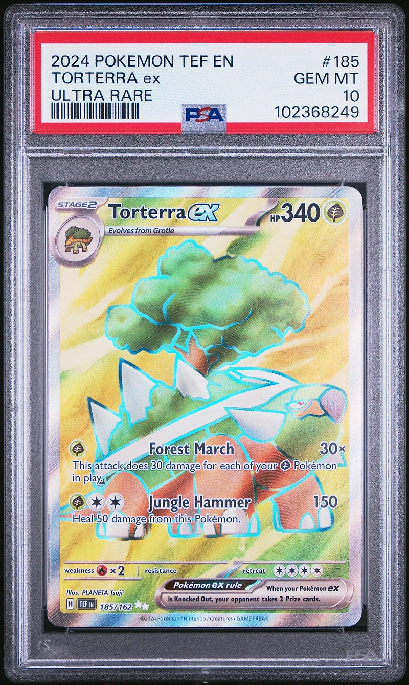 2024 Pokemon Tef En-temporal Forces 185 Torterra Ex Ultra Rare PSA
