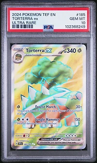 2024 Pokemon Tef En-temporal Forces 185 Torterra Ex Ultra Rare PSA