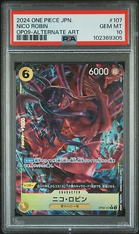 2024 One Piece Japanese Emperors In The New World 107 Nico Robin Alternate Art PSA 10