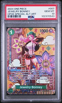 2024 One Piece Op08-two Legends 007 Jewelry Bonney Special Alternate Art PSA 10