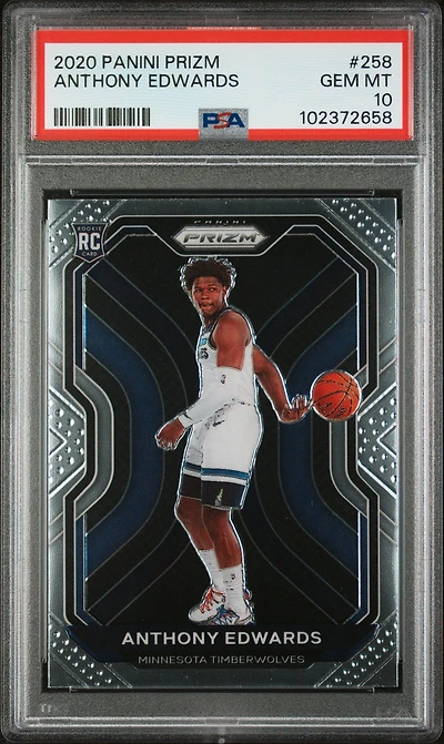 2020 Panini Prizm 258 Anthony Edwards PSA