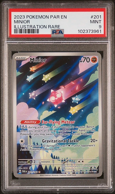 2023 Pokemon Par En-paradox Rift 201 Minior Illustration Rare PSA