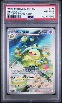 2024 Pokemon Tef En-temporal Forces 171 Reuniclus Illustration Rare PSA