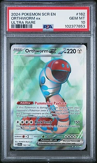 2024 Pokemon Scr En-stellar Crown 162 Orthworm Ex Ultra Rare PSA