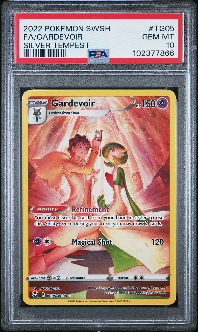 2022 Pokemon Sword & Shield Silver Tempest Tg05 Full Art/gardevoir PSA