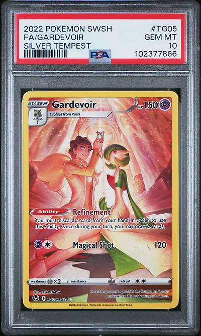 2022 Pokemon Sword & Shield Silver Tempest Tg05 Full Art/gardevoir PSA