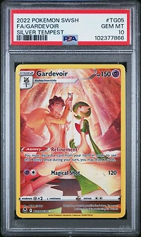 2022 Pokemon Sword & Shield Silver Tempest Tg05 Full Art/gardevoir PSA