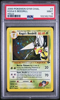 2000 Pokemon Gym Challenge 9 Koga's Beedrill Holo PSA 9