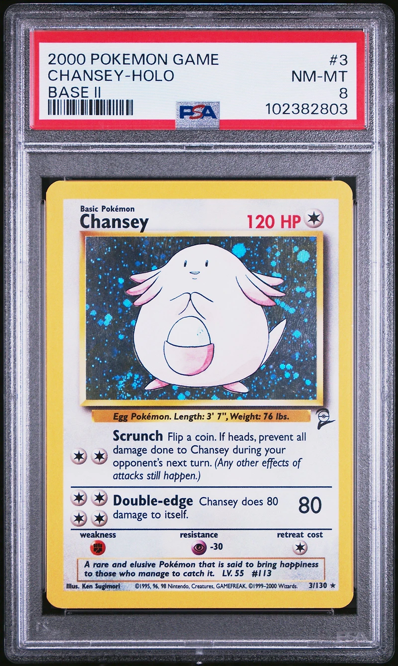 2000 Pokemon Game Base Ii 3 Chansey-holo PSA