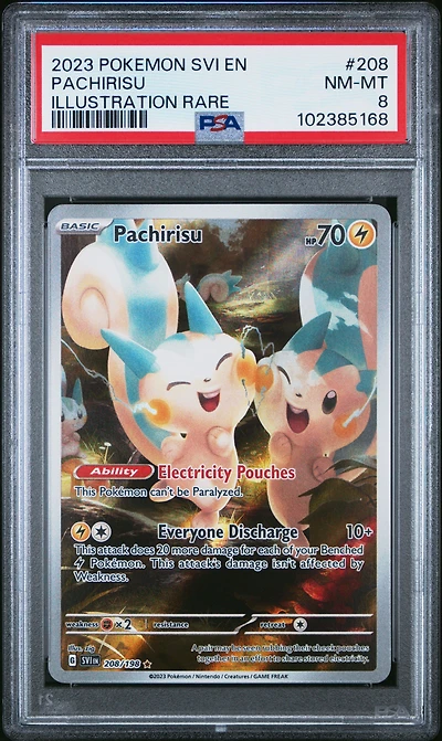 2023 Pokemon Svi En-scarlet & Violet 208 Pachirisu Illustration Rare PSA
