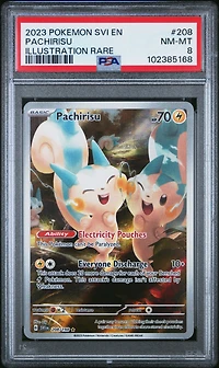 2023 Pokemon Svi En-scarlet & Violet 208 Pachirisu Illustration Rare PSA