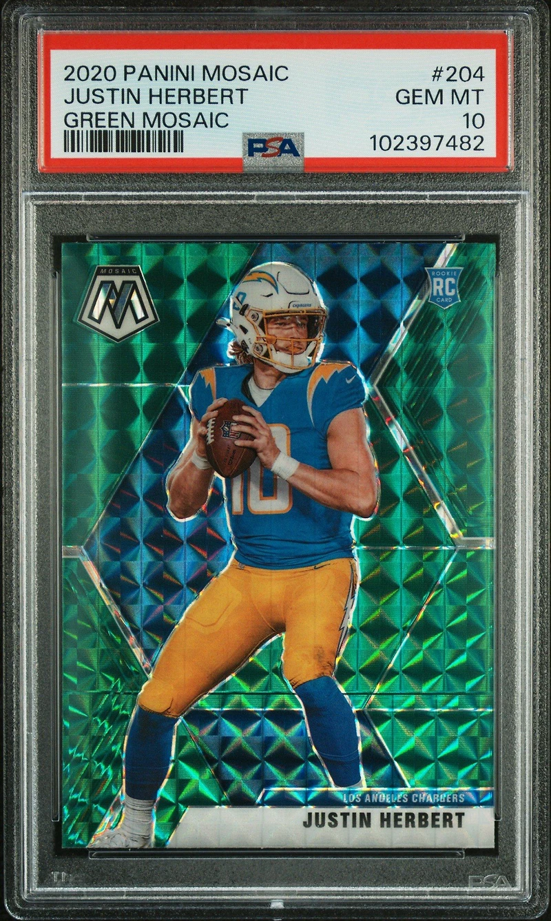 2020 Panini Mosaic Justin Herbert Mosaic PSA