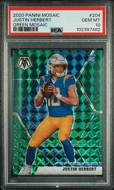 2020 Panini Mosaic Justin Herbert Mosaic PSA