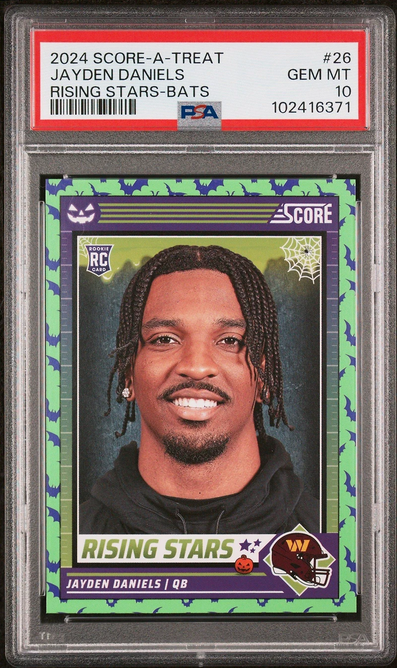 2024 Panini Score-a-treat Rising Stars 26 Jayden Daniels Bats PSA 10
