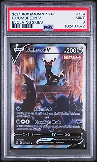 2021 Pokemon Sword & Shield Evolving Skies Full Art/umbreon V PSA