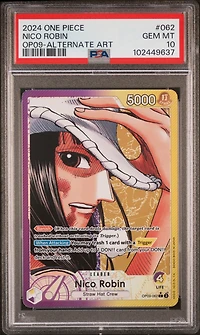 2024 One Piece Op09-emperors In The New World 062 Nico Robin Alternate Art PSA 10
