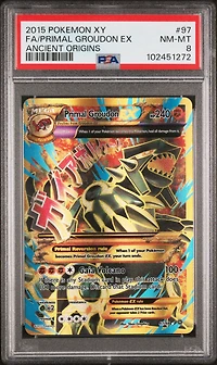 2015 Pokemon Xy Ancient Origins 97 Full Art/primal Groudon Ex PSA